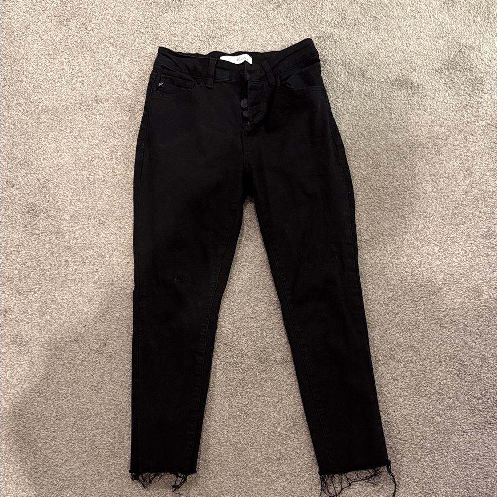 KanCan Women's High Rise Black Jeans